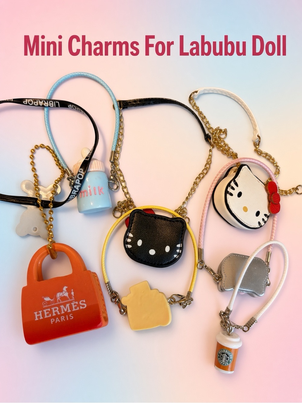 166, Bundle of Mini Charms For Labubu Doll.